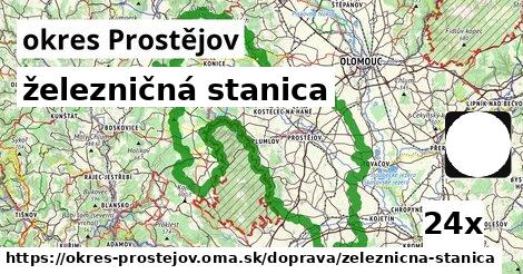 železničná stanica, okres Prostějov