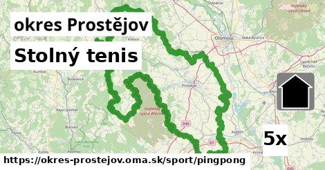 Stolný tenis, okres Prostějov