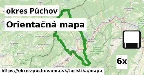 Orientačná mapa, okres Púchov