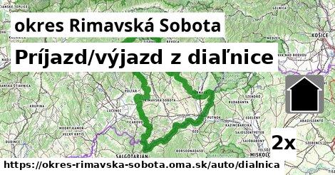 Príjazd/výjazd z diaľnice, okres Rimavská Sobota