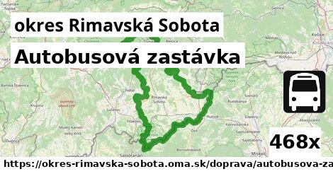 Autobusová zastávka, okres Rimavská Sobota