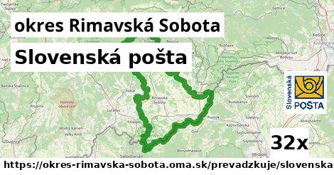 Slovenská pošta, okres Rimavská Sobota