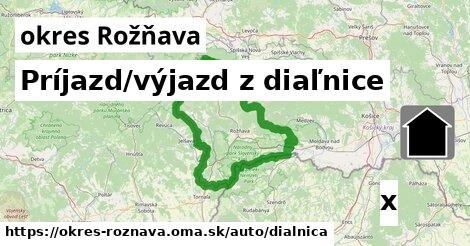 Príjazd/výjazd z diaľnice, okres Rožňava