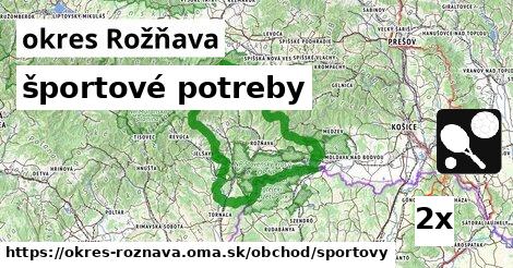 športové potreby, okres Rožňava