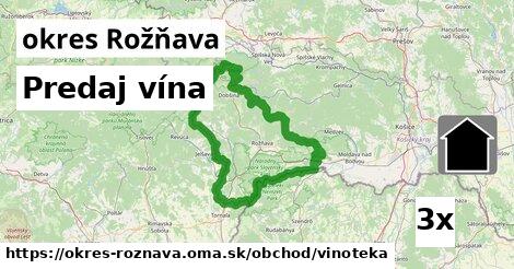 Predaj vína, okres Rožňava