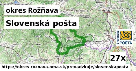 Slovenská pošta, okres Rožňava