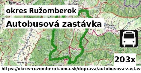 Autobusová zastávka, okres Ružomberok