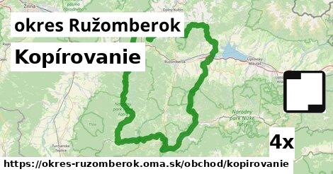 Kopírovanie, okres Ružomberok