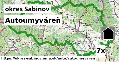 Autoumyváreň, okres Sabinov