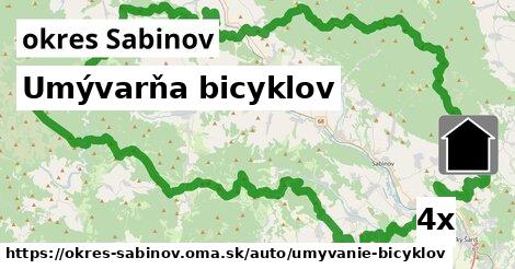 Umývarňa bicyklov, okres Sabinov