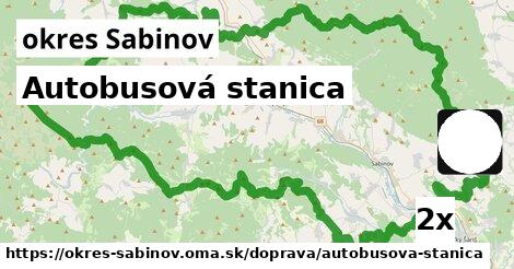 Autobusová stanica, okres Sabinov