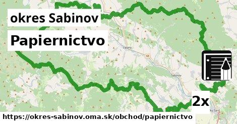 Papiernictvo, okres Sabinov