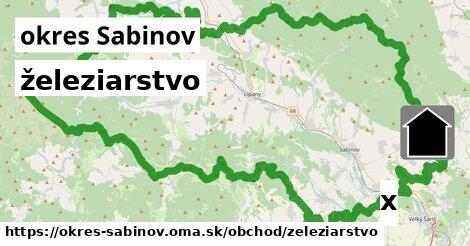 železiarstvo, okres Sabinov