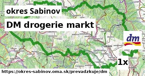 DM drogerie markt, okres Sabinov