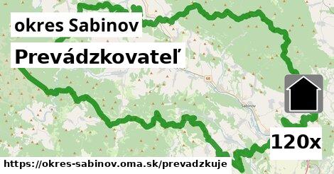 prevádzkovateľ v okres Sabinov