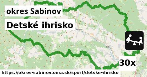 Detské ihrisko, okres Sabinov