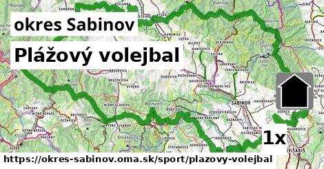 Plážový volejbal, okres Sabinov