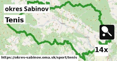 Tenis, okres Sabinov