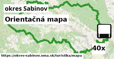 Orientačná mapa, okres Sabinov