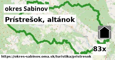 Prístrešok, altánok, okres Sabinov