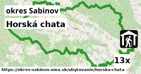 Horská chata, okres Sabinov