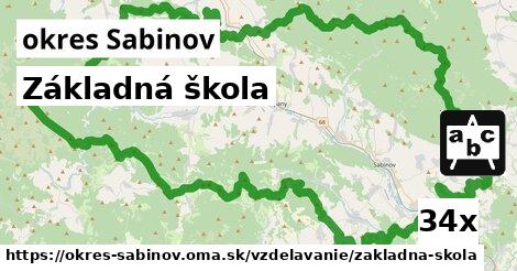 Základná škola, okres Sabinov