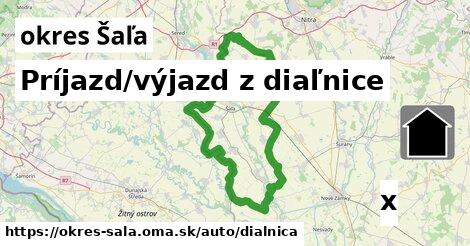 Príjazd/výjazd z diaľnice, okres Šaľa