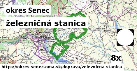 železničná stanica, okres Senec