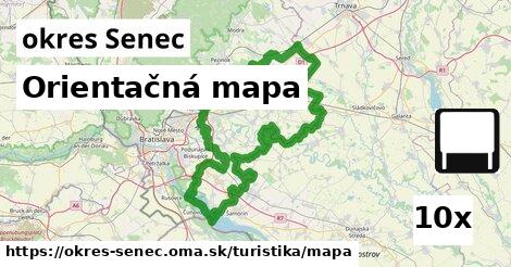 Orientačná mapa, okres Senec