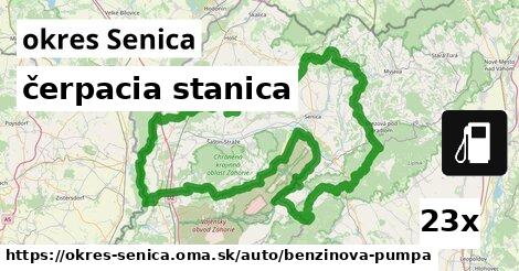 čerpacia stanica, okres Senica