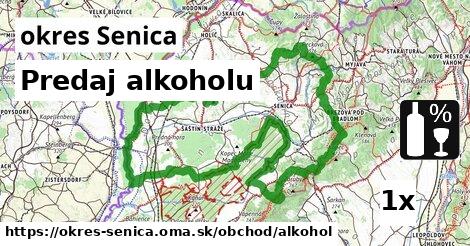 Predaj alkoholu, okres Senica