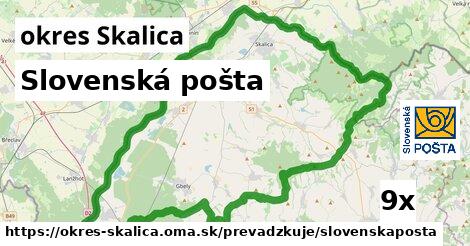 Slovenská pošta, okres Skalica
