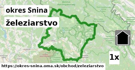 železiarstvo, okres Snina