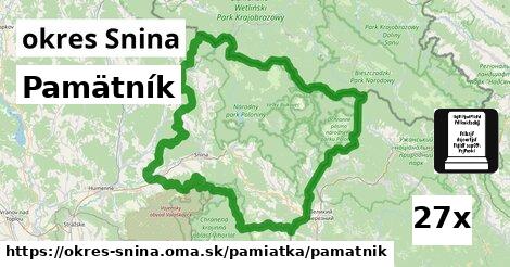 Pamätník, okres Snina