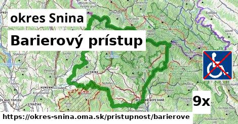 Barierový prístup, okres Snina