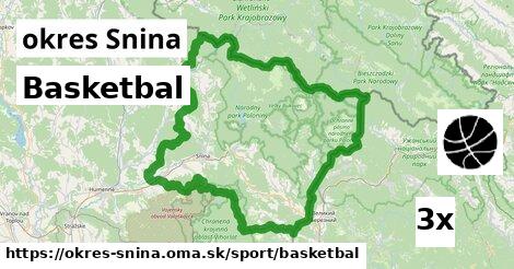 Basketbal, okres Snina