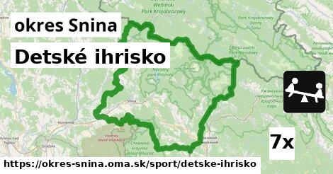 Detské ihrisko, okres Snina