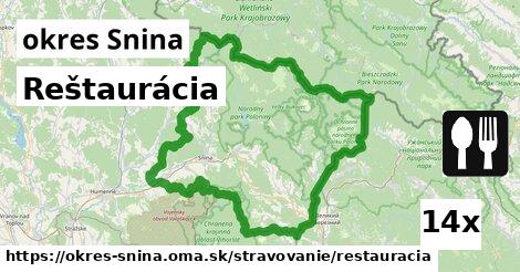 Reštaurácia, okres Snina