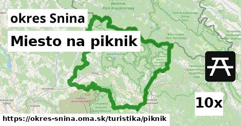 Miesto na piknik, okres Snina