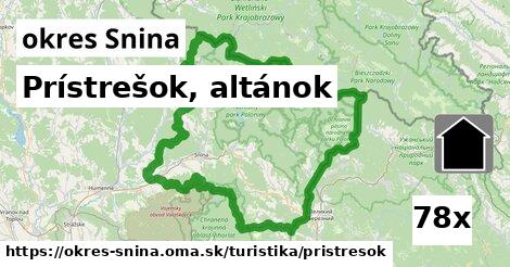 Prístrešok, altánok, okres Snina