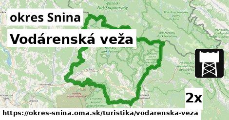 vodárenská veža v okres Snina