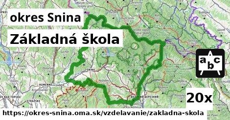 Základná škola, okres Snina