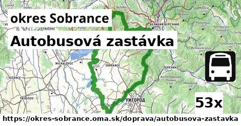 Autobusová zastávka, okres Sobrance