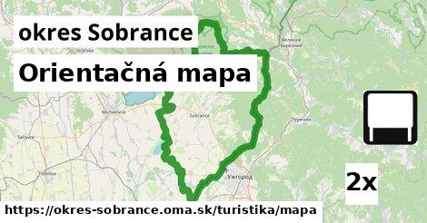 Orientačná mapa, okres Sobrance