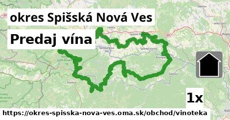 Predaj vína, okres Spišská Nová Ves