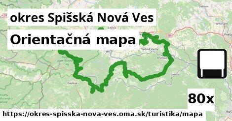 Orientačná mapa, okres Spišská Nová Ves