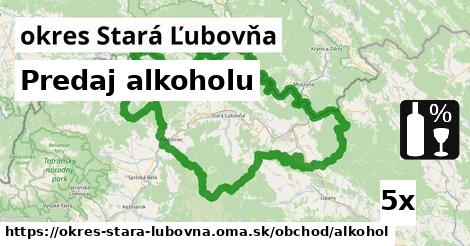 Predaj alkoholu, okres Stará Ľubovňa