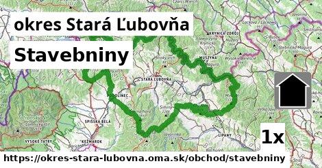 Stavebniny, okres Stará Ľubovňa