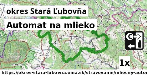 Automat na mlieko, okres Stará Ľubovňa