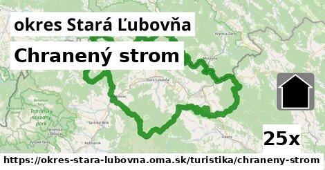 Chranený strom, okres Stará Ľubovňa